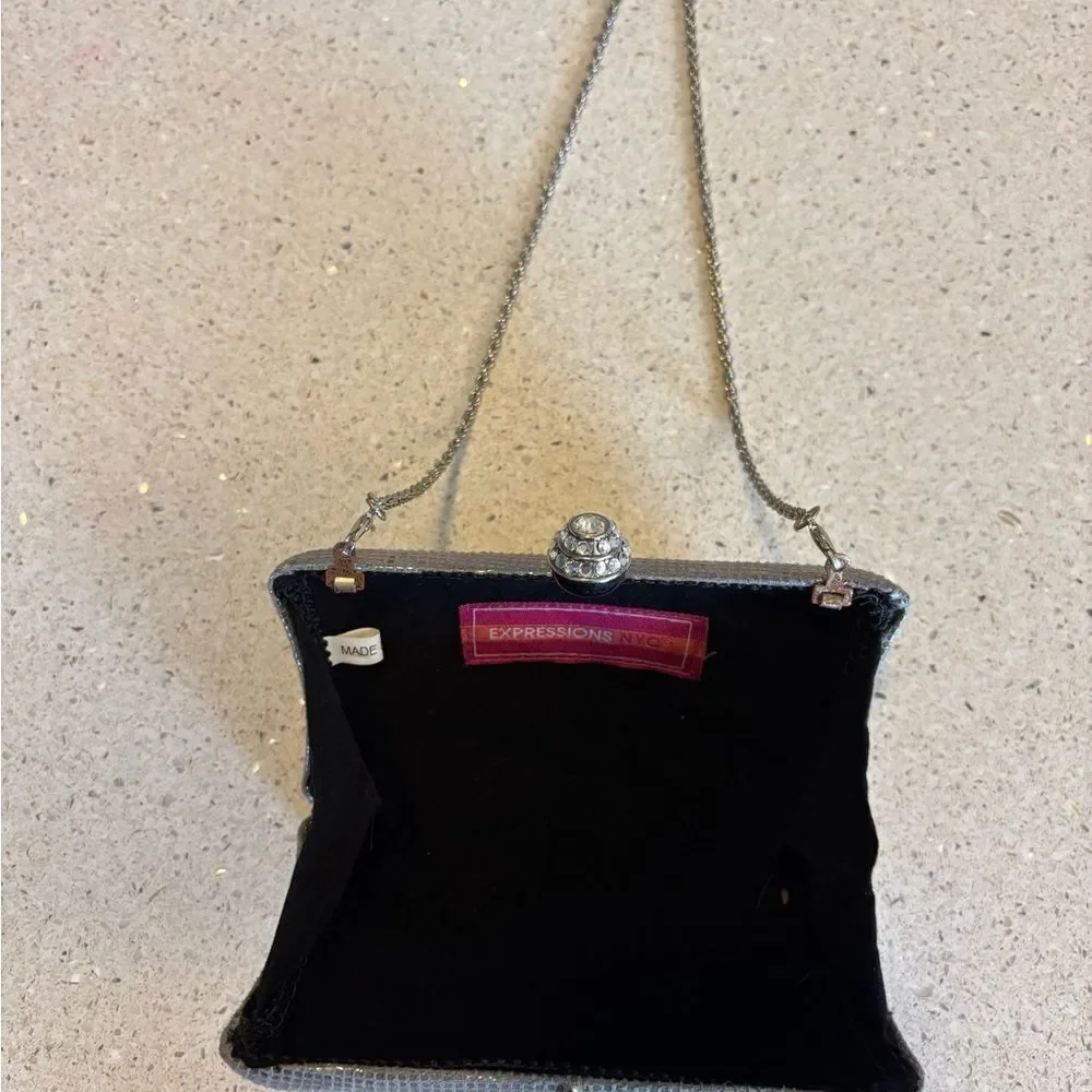 Expressions Silver Iridescent Evening Bag by Expressions NYC